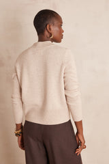 CHRIS WOOL AND YAK NATURAL CARDIGAN
