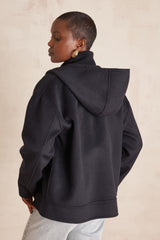 DOLINE NAVY HOODED WOOL JACKET