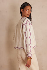 POLLY EMBROIDERED COTTON JACKET