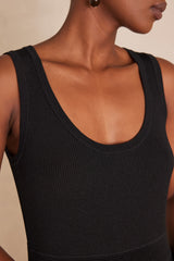 RIVE BLACK LONG KNIT DRESS