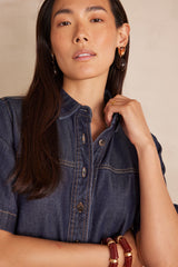 RITA DARK INDIGO LYOCELL DENIM DRESS