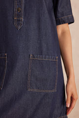 RITA DARK INDIGO LYOCELL DENIM DRESS