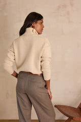 BRANDO WOOL TURTLENECK BEIGE JUMPER