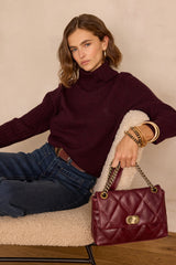 BLAISE WOOL TURTLENECK AUBERGINE JUMPER