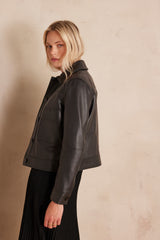 PACHA BLACK LEATHER JACKET