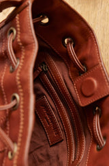 LUCIEN CAMEL BUCKET BAG