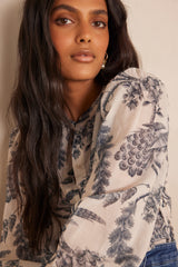 SAPHIR PRINTED COTTON BLOUSE