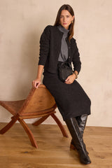 BAWER WOOL BLACK CARDIGAN