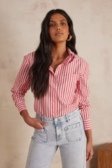 SAMY RED STRIPED SHIRT
