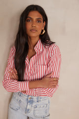 SAMY RED STRIPED SHIRT