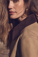 DANAE LIGHT CAMEL COTTON TRENCH COAT