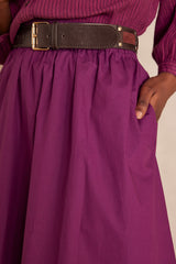 BRUNE DARK FUCHSIA COTTON SKIRT