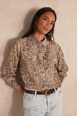 SONIA ANIMAL PRINT BLOUSE