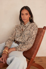 SONIA ANIMAL PRINT BLOUSE