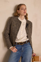 PIA HERRINGBONE WOOL JACKET