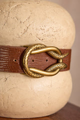 LEON LIGHT CAMEL LEATHER BELT