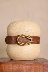 LEON LIGHT CAMEL LEATHER BELT