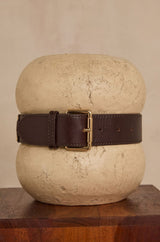 LEONARD BEIGE LEATHER BELT