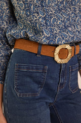 LEA DARK INDIGO CROPPED JEANS