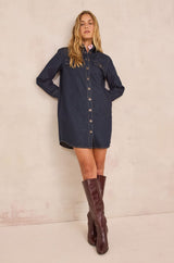 MERCY COTTON DENIM DRESS