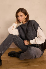 BOHEME ANTHRACITE BATWING MOHAIR JUMPER
