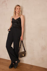 LEANA BLACK FLUID TROUSERS