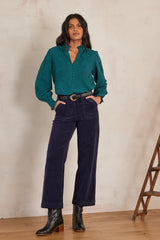 SELYNA INK VELVET TROUSERS