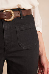 LUNA BLACK FLARED JEANS