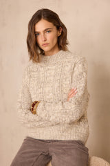 BARBARA LIGHT TAUPE WOOL JUMPER