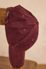 HAROLD BURGUNDY COTTON VELVET CAP