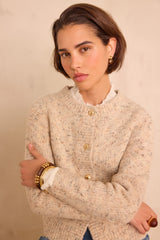 BALTO NATURAL SPECKLED CARDIGAN