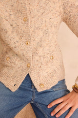 BALTO NATURAL SPECKLED CARDIGAN