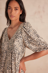 RANDA ANIMAL PRINT LONG DRESS