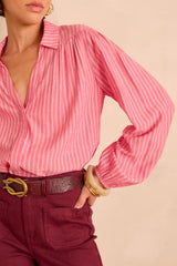 SEATTLE PINK STRIPED BLOUSE
