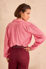 SEATTLE PINK STRIPED BLOUSE