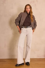 LISA LIGHT GREY WIDE LEG JEANS