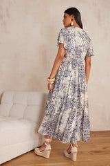 CAMILLE PRINTED MIDI DRESS