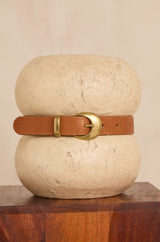 NOE LIGHT CAMEL LEATHER BELT