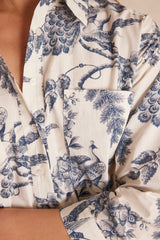 LISEA PRINTED COTTON SHIRT DRESS