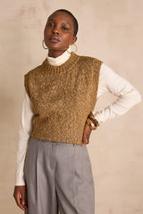 BOSTON CAMEL SLEEVELESS JUMPER