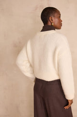 BLOOM ECRU WOOL AND ALPAGA JUMPER