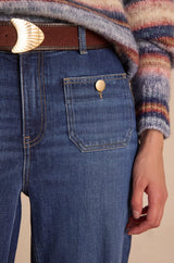 ANAIS DARK INDIGO WIDE-LEG JEANS