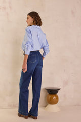 ANAIS STONE USED WIDE-LEG JEANS