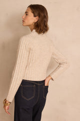 BENICIO WOOL AND ALPACA BEIGE JUMPER