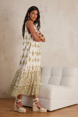 RIMA ALMOND PRINTED COTTON DRESS