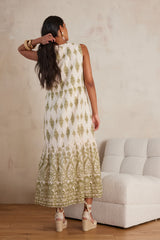RIMA ALMOND PRINTED COTTON DRESS
