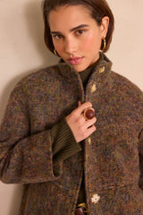LAMIA KHAKI WOOL COAT