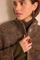 LAMIA KHAKI WOOL COAT