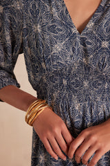 REI NAVY PRINTED DRESS