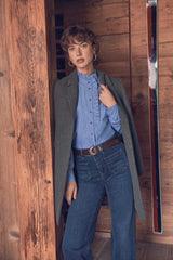 ANABELLE KHAKI WOOL COAT